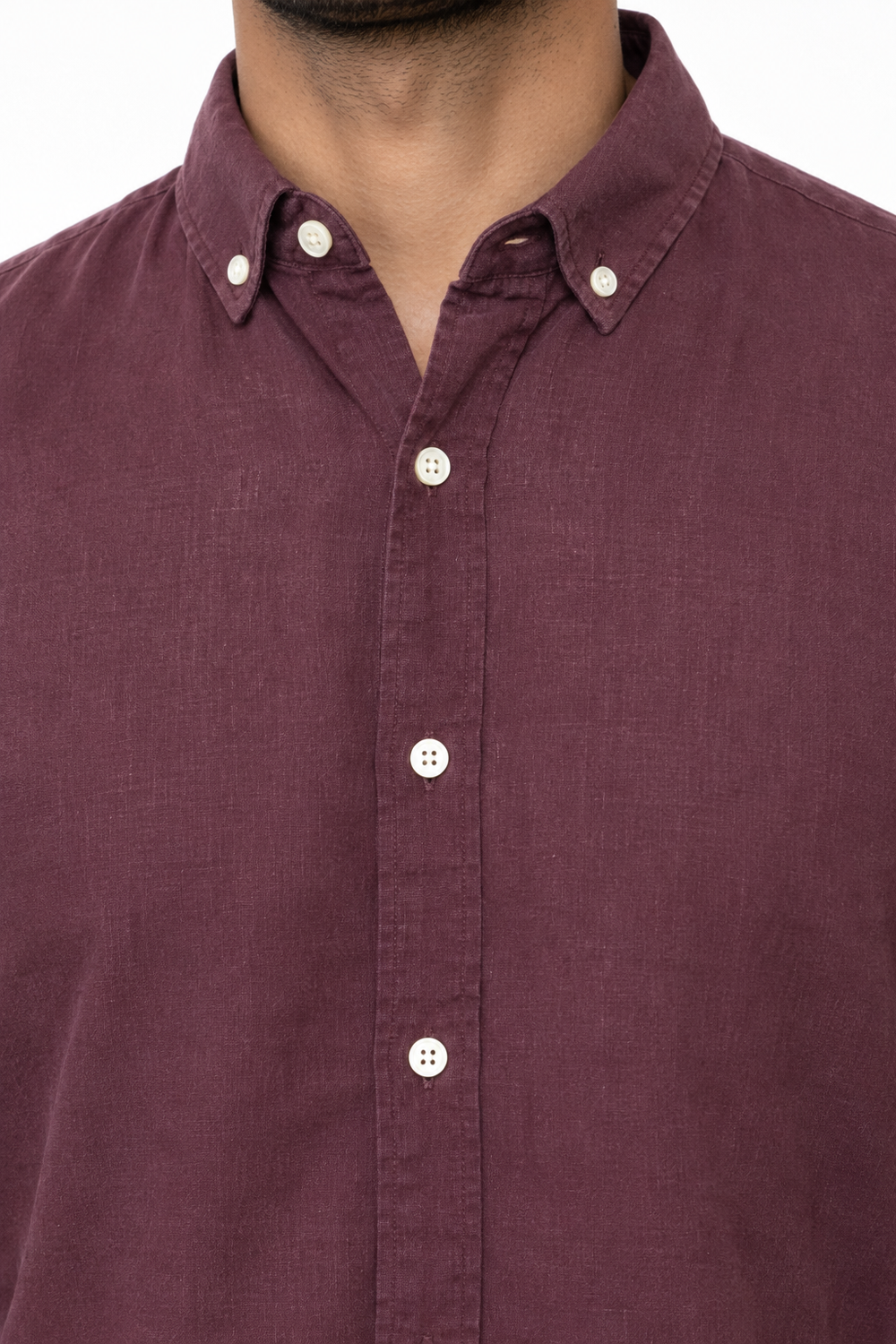 Maroon Linen Shirt