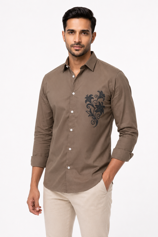 Brown Designer Shirt