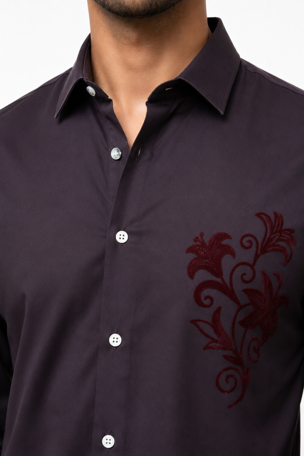 Maroon Designer Shirt