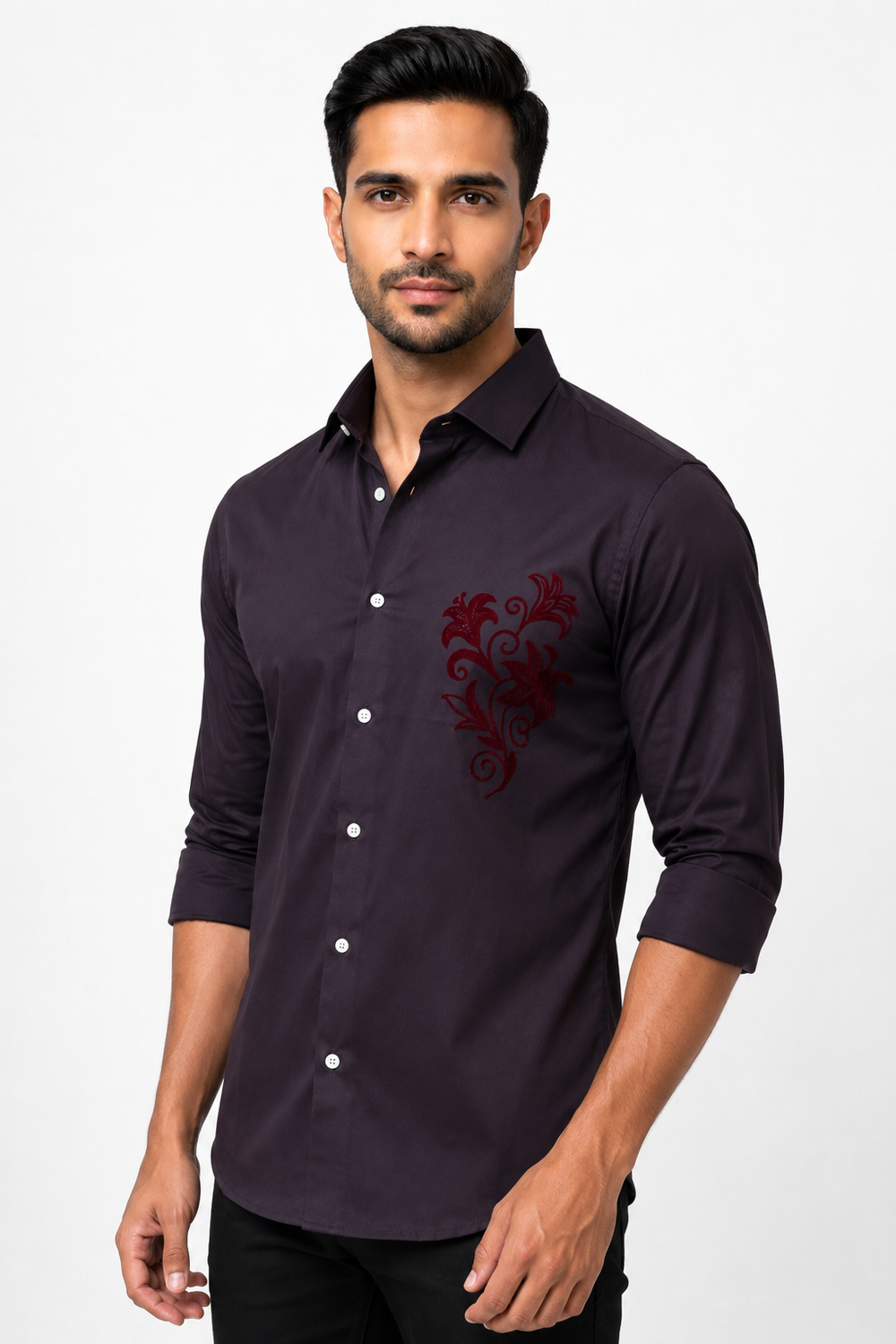 Maroon Designer Shirt