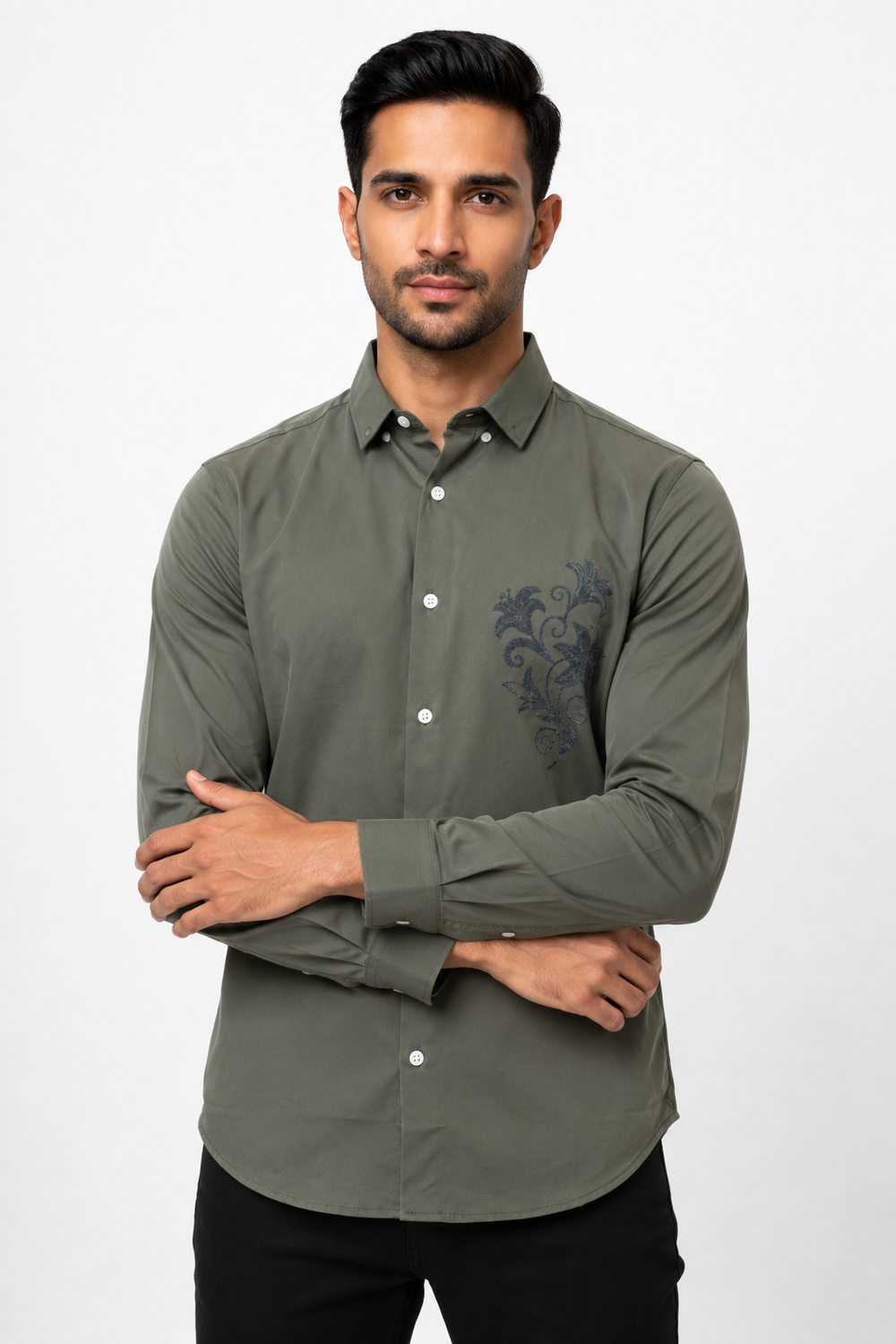 Green Designer Shirt
