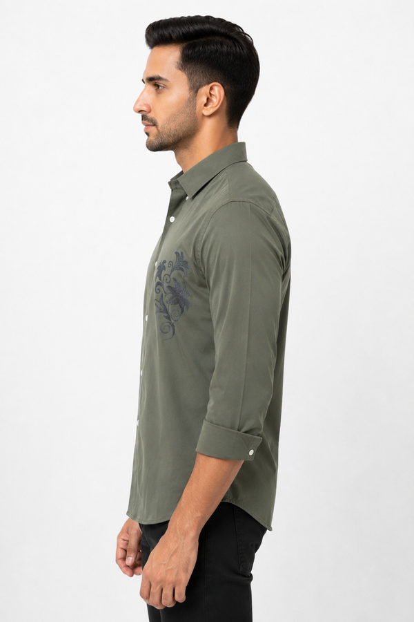 Green Designer Shirt