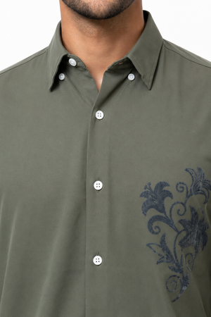 Green Designer Shirt