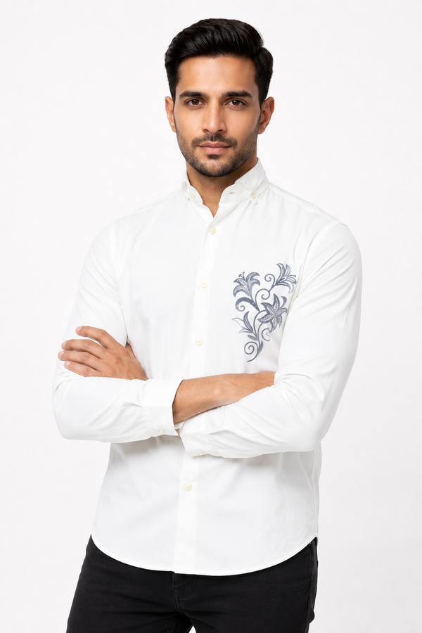 White Designer Shirt
