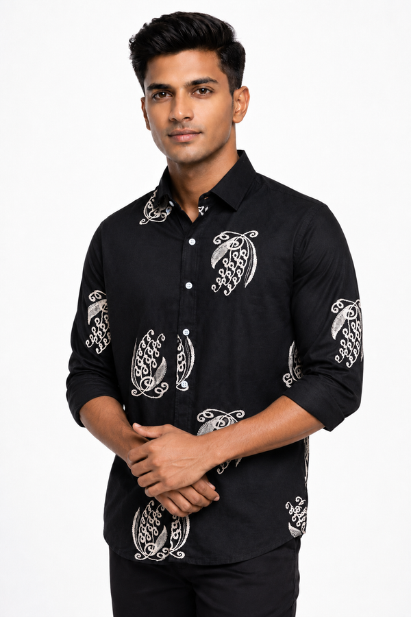 Black Printed Shirt