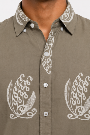 Grey Printed Shirt