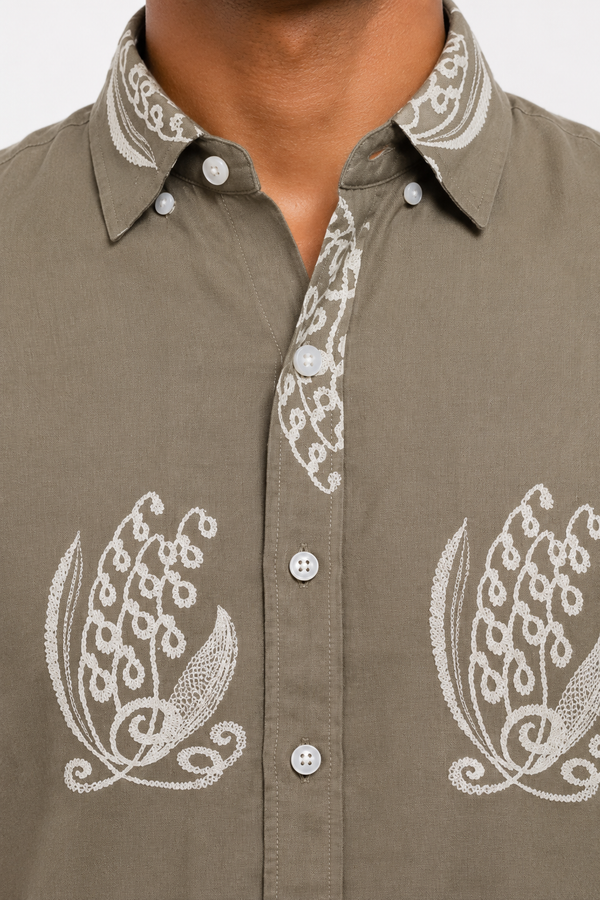 Grey Printed Shirt