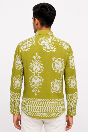 Green Printed Shirt