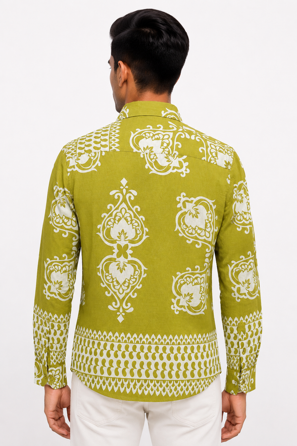 Green Printed Shirt