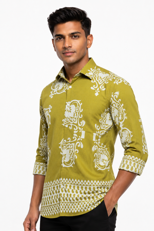 Green Printed Shirt