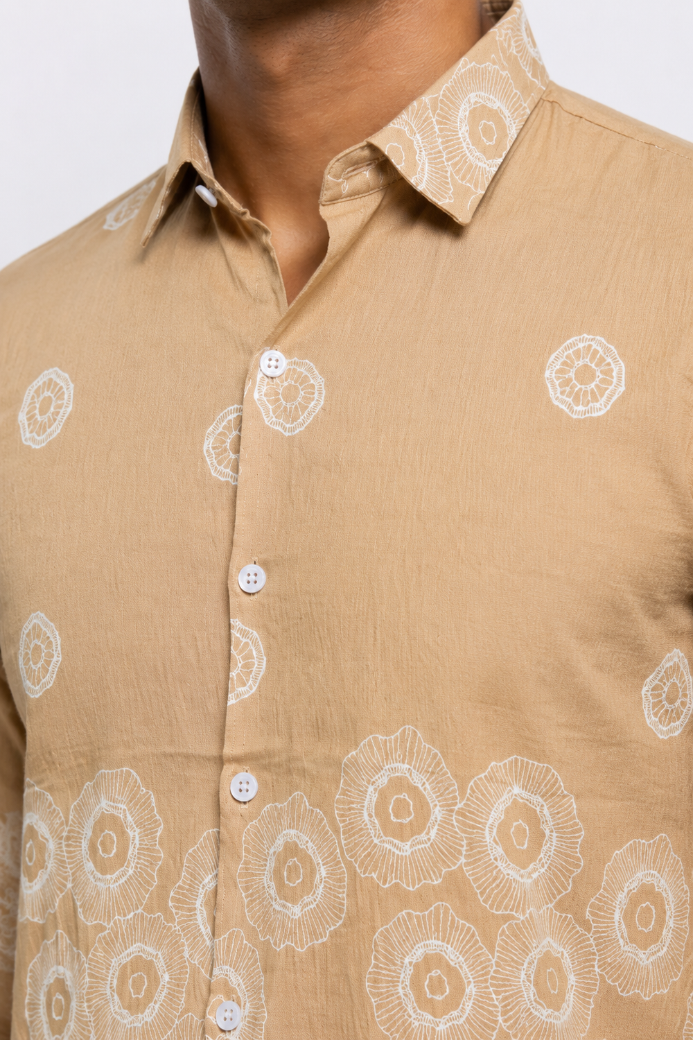 Mustard Floral Printed Shirt