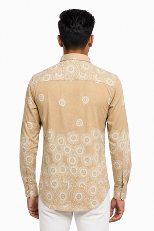 Mustard Floral Printed Shirt