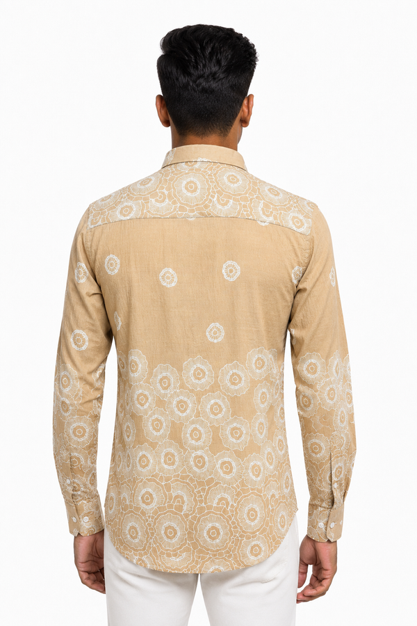 Mustard Floral Printed Shirt