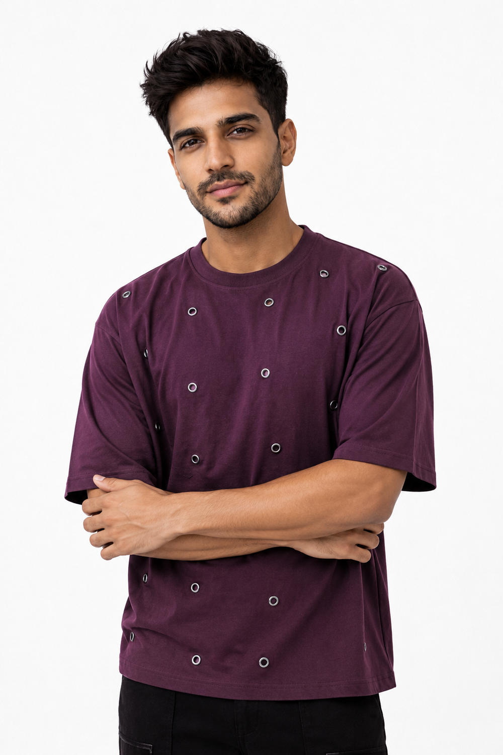 Maroon Drop Shoulder