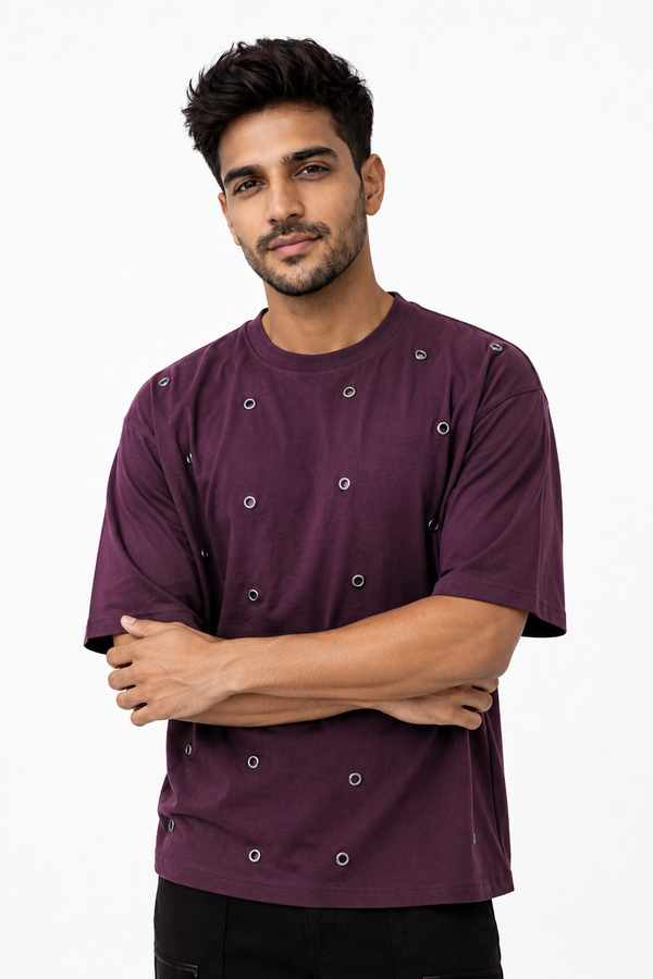 Maroon Drop Shoulder