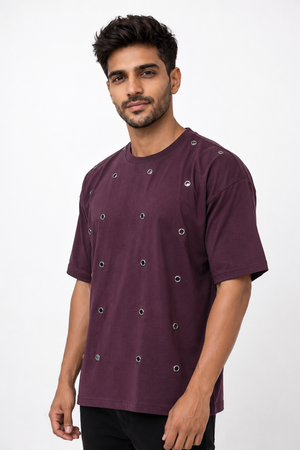 Maroon Drop Shoulder