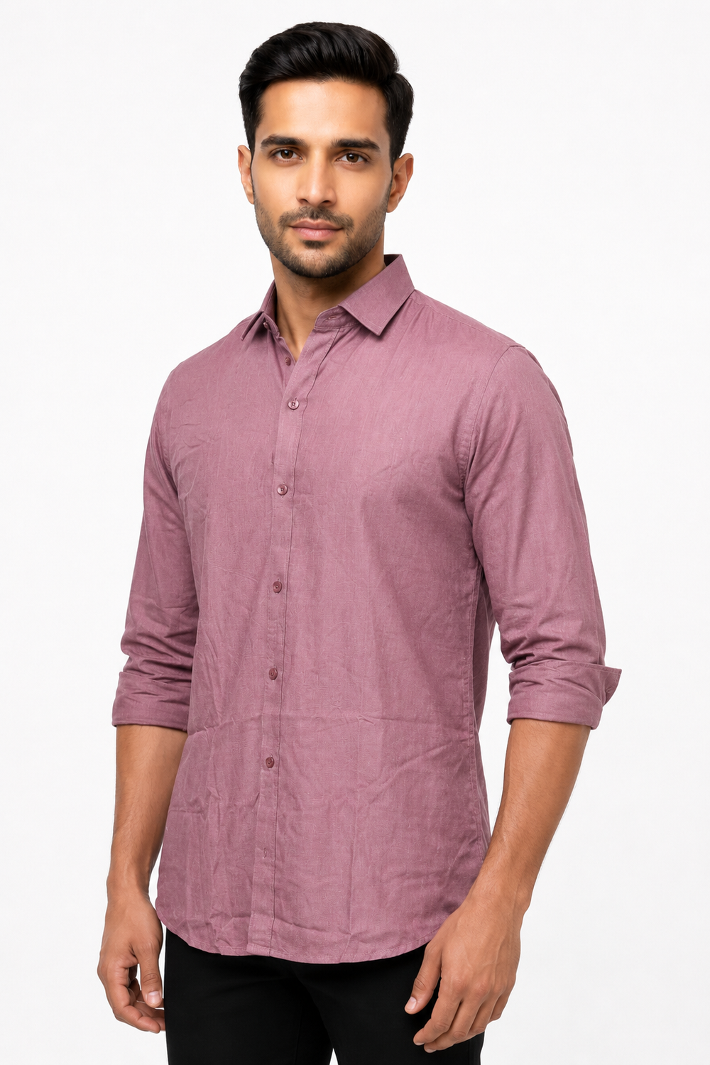Peach Linen Shirt