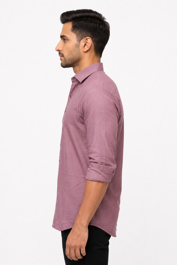 Peach Linen Shirt