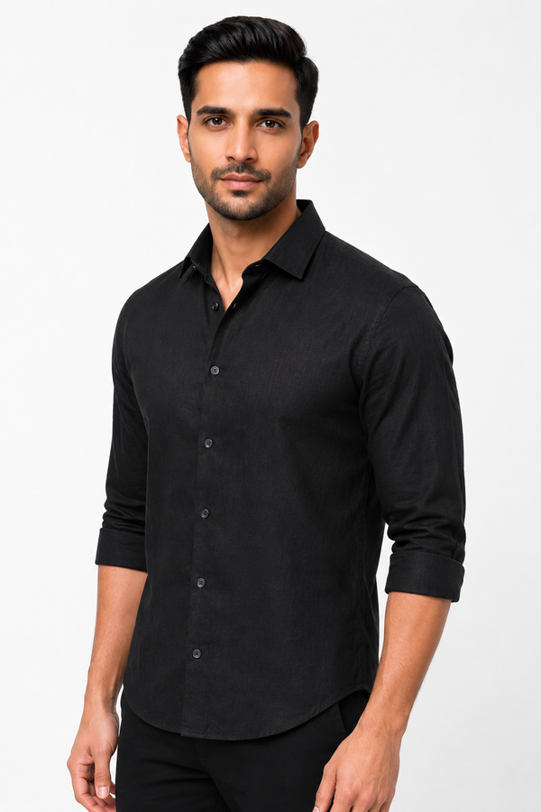 Black Linen Shirt