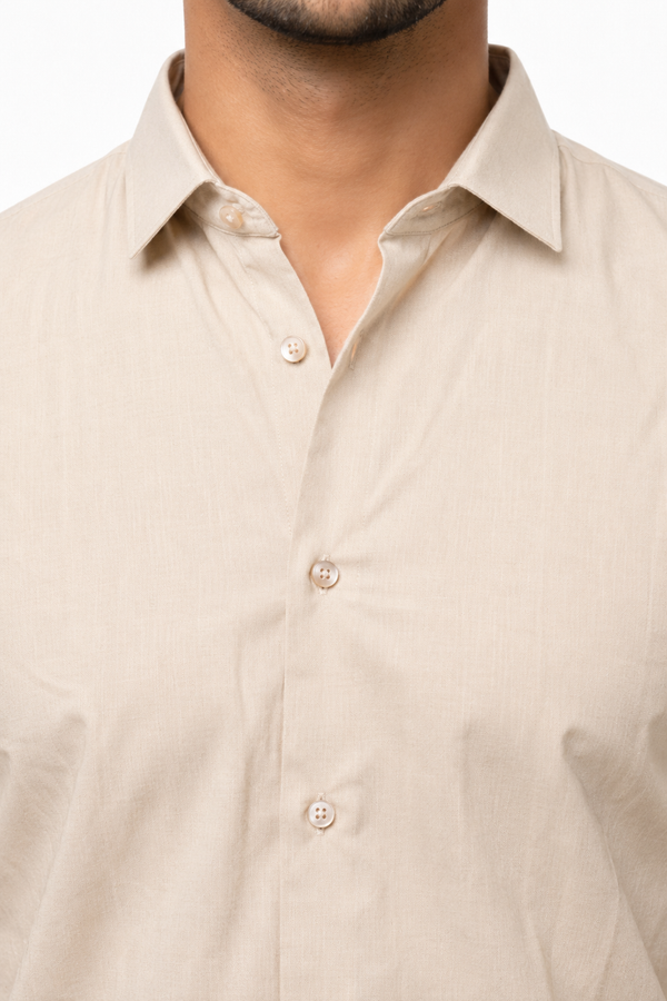 Cream Linen Shirt