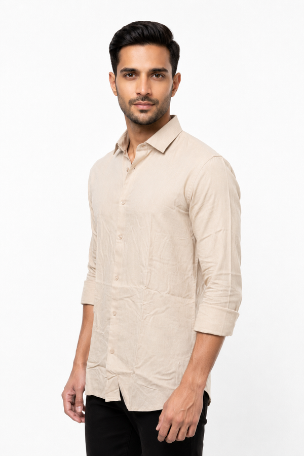Cream Linen Shirt