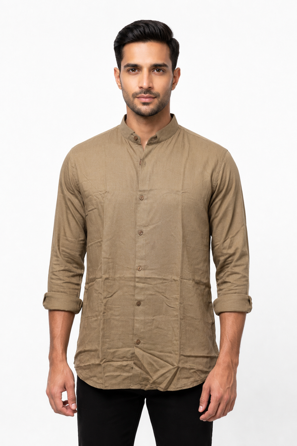 Brown Linen Shirt