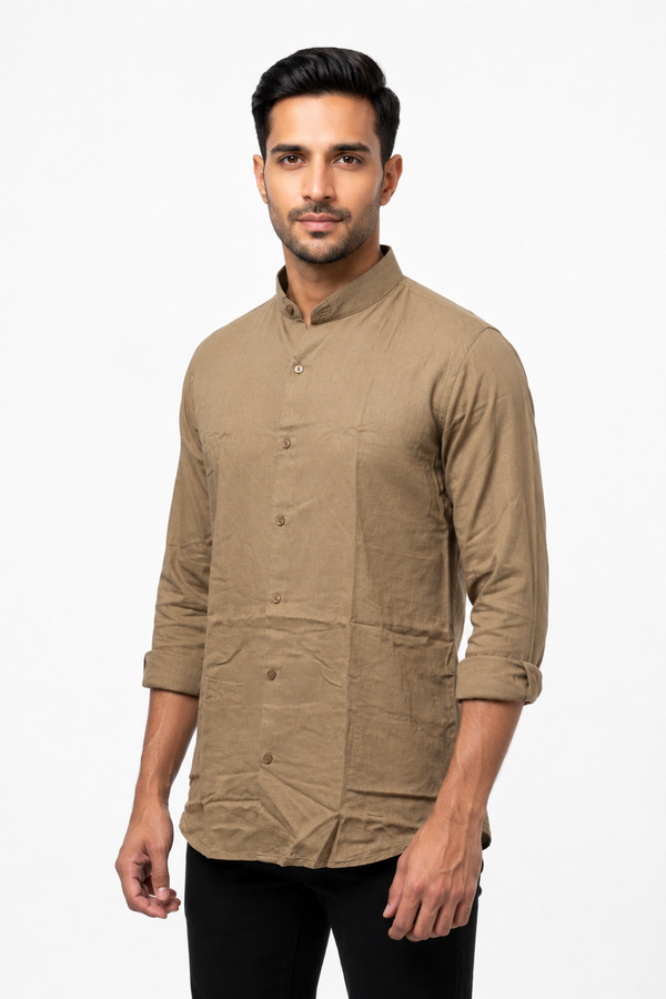 Brown Linen Shirt