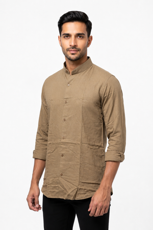 Brown Linen Shirt