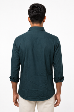Teal Blue Linen Shirt