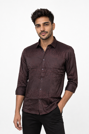 Maroon Designer Shirt