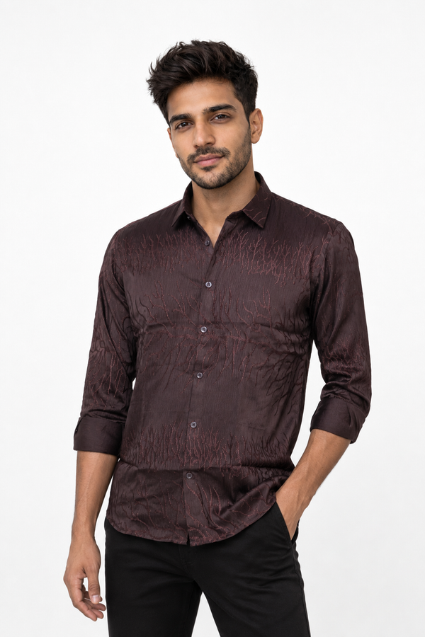 Maroon Designer Shirt
