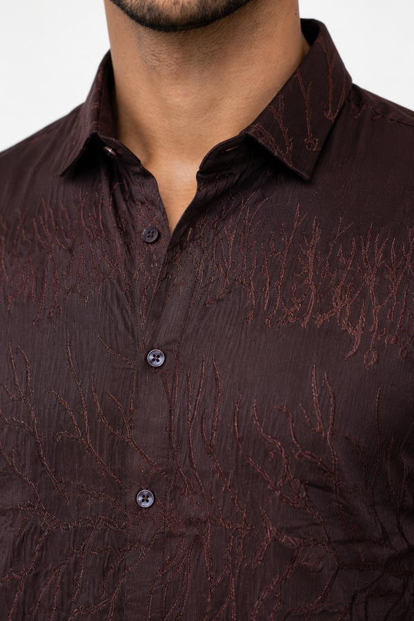 Maroon Designer Shirt