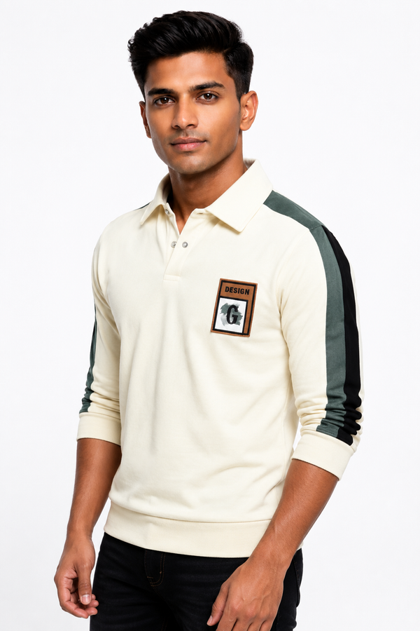 White Full Hand Tee