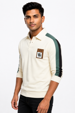 White Full Hand Tee