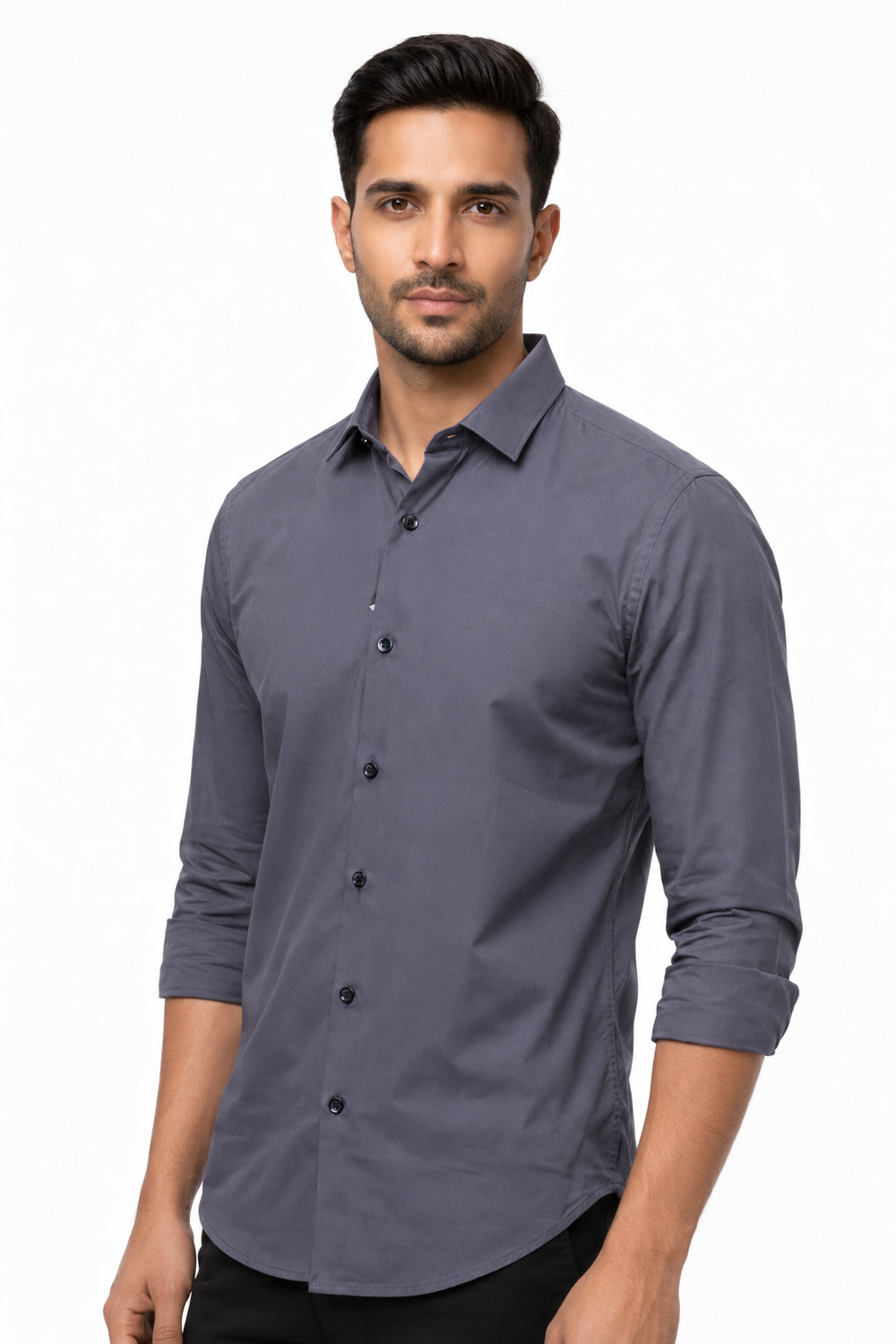 Grey Plain Shirt