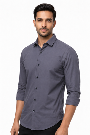 Grey Plain Shirt