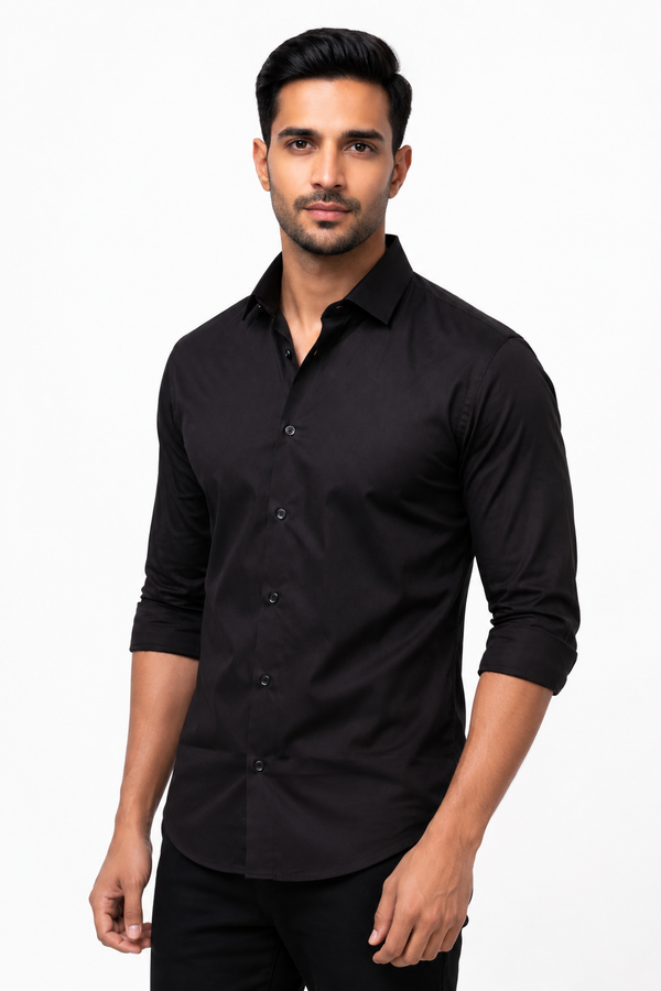 Black Plain Shirt