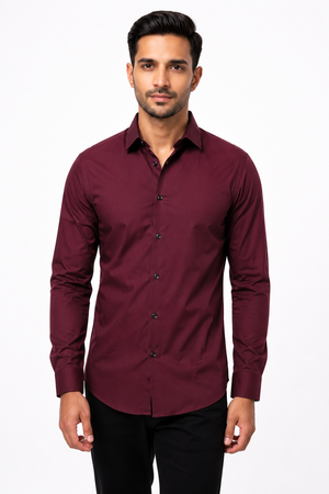 Maroon Plain Shirt