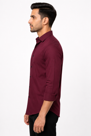 Maroon Plain Shirt