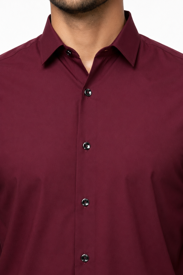 Maroon Plain Shirt