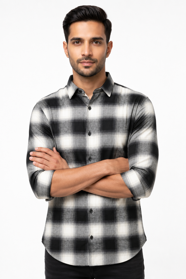 Black Checked Shirt