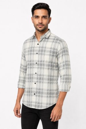 White Checked Shirt