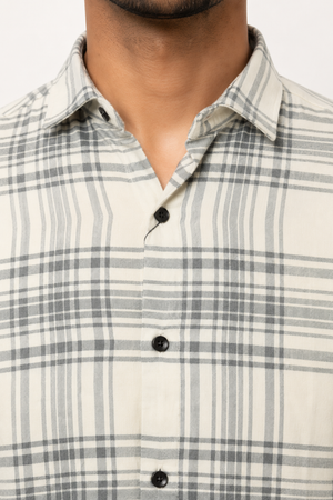 White Checked Shirt