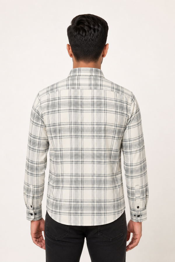 White Checked Shirt