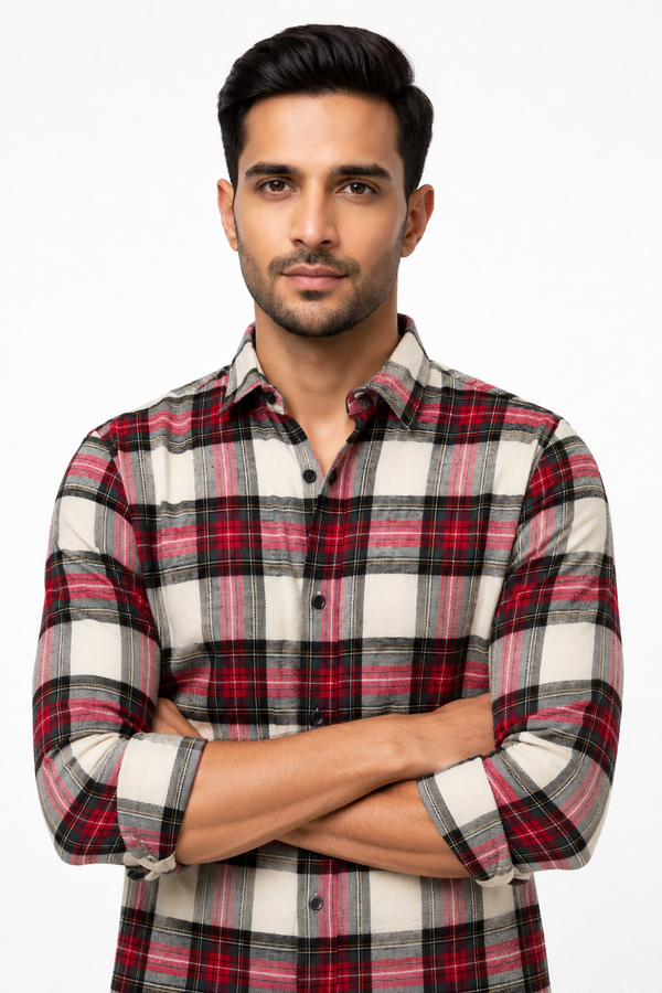 Red and White Checked Shirt