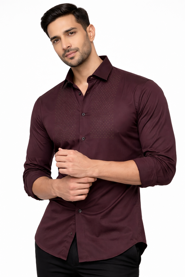 Maroon Stone Shirt