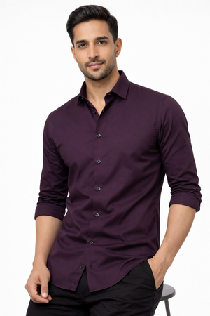 Lavender Liquid Formal Shirt