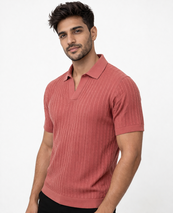 Peach Netted Tshirt