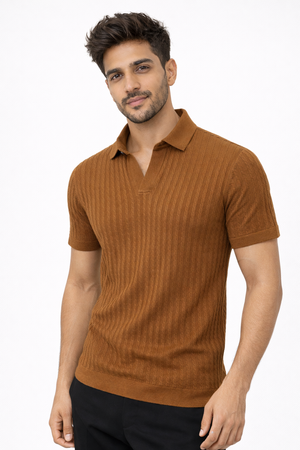 Brown Netted Tshirt