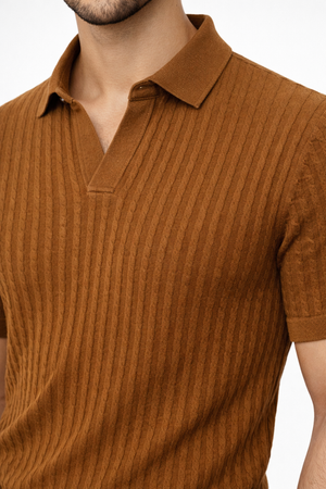 Brown Netted Tshirt